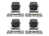 SRCASTER - Eaton Tripp Lite Series SmartRack Rolling Caster Kit, 4 pack - Retour