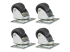 SRCASTER - Eaton Tripp Lite Series SmartRack Rolling Caster Kit, 4 pack - Angle droit