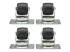 SRCASTER - Eaton Tripp Lite Series SmartRack Rolling Caster Kit, 4 pack - Retour
